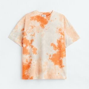 H&M Orange Tie-dye T-shirt